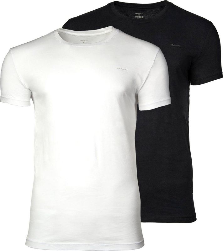 GANT - Herenonderhemd - Katoen - Ronde Hals - Korte Mouwen - Normale Pasvorm
