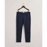 GANT Herenbroek slim twill chinos klassieke broek, zwart, standaard, zwart, 29W x 30L