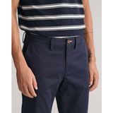 GANT Herenbroek slim twill chinos klassieke broek, zwart, standaard, zwart, 29W x 30L