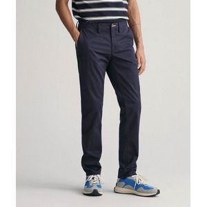 GANT Herenbroek slim twill chinos klassieke broek, zwart, standaard, zwart, 29W x 30L