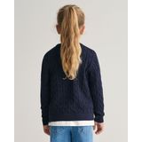 GANT - Gebreide Trui - Marineblauw - Katoen - Lange Mouwen