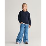 GANT - Gebreide Trui - Marineblauw - Katoen - Lange Mouwen