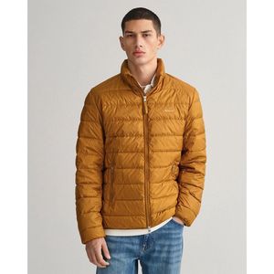Gant jas gewatteerd mosterd geel normale fit effen