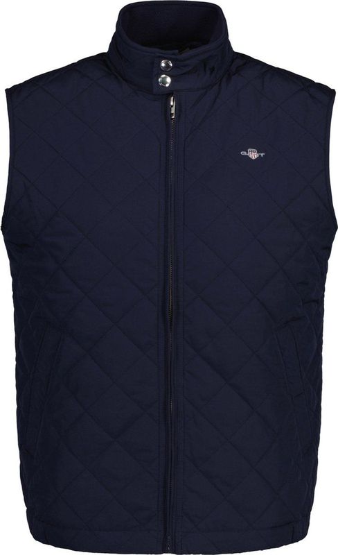 GANT Heren Quilted Windcheater Vest vest, Evening Blue, Standaard, evening blue, XS