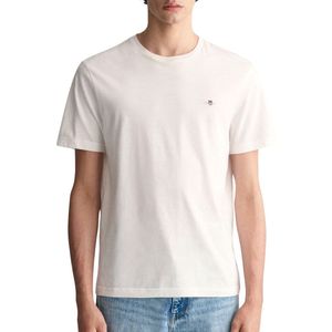 Gant T-shirt Shield Logo Wit - Heren - Print T-shirts