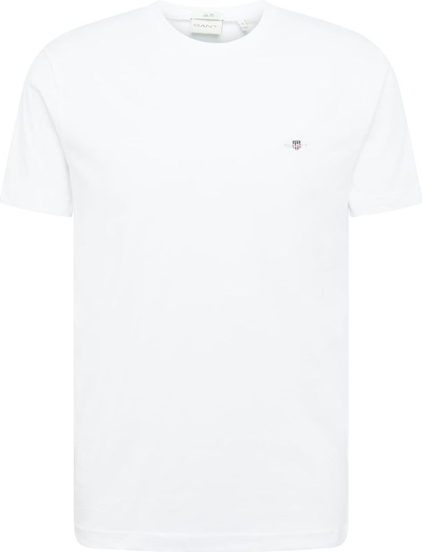 GANT Heren Slim Shield SS T-shirt, wit, standaard, wit, XXS