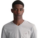 Gant - Shield - T-shirt - Katoen - Korte Mouwen - V-hals