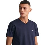 GANT Heren slim shield v-hals T-shirt, zwart, standaard, zwart, XXS