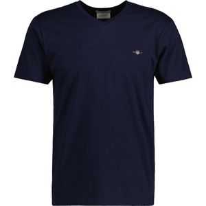 Gant - SLIM SHIELD V-NECK T-shirt - Kleur - Materiaal
