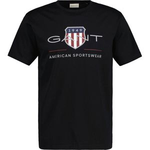GANT - Reg Archive Shield T-shirt - Zwart - Korte Mouwen
