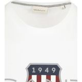 GANT - T-shirt - Katoen - Korte Mouwen - Ronde Hals - GANT Schildgrafiek