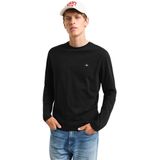 GANT - 2004049 - T-shirt - Zwart - Katoen - Lange Mouwen
