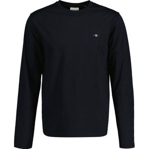 GANT - 2004049 - T-shirt - Zwart - Katoen - Lange Mouwen