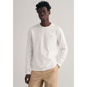 Gant Langarmshirt REG SHIELD LS T-SHIRT mit Logostickerei auf der Brust