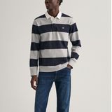 Gant - Rugger - Poloshirt - Grijs Blauw - Katoen