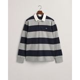 Gant - Rugger - Poloshirt - Grijs Blauw - Katoen