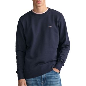 GANT - Sweatshirt - Blauw - Katoenmix - Ronde Hals