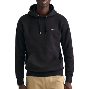 GANT Hoodie Shield met Logo en Borduursels Black