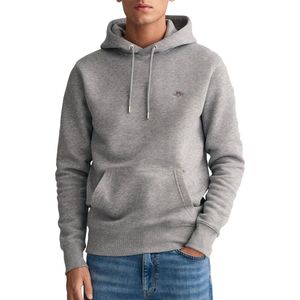 GANT hoodie met logo en borduursels grey melange