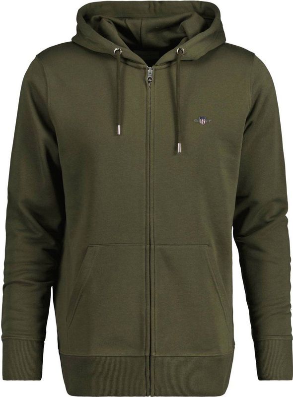 Gant - Shield Zip Hoodie - Sweatshirt - Blauw - Katoenmix