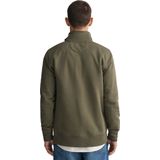 GANT - Shield Half Zip Sweat - Trui - Groen - Regular Fit