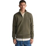 GANT - Shield Half Zip Sweat - Trui - Groen - Regular Fit