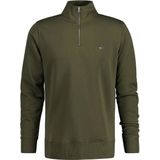 GANT - Shield Half Zip Sweat - Trui - Groen - Regular Fit