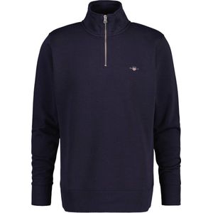 GANT - Shield Half Zip Sweat - Trui - Blauw - Katoen/Polyester