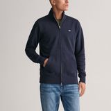 GANT - Reg Shield Full Zip Sweat - Vest - Grey Melange