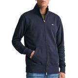 GANT - Reg Shield Full Zip Sweat - Vest - Grey Melange