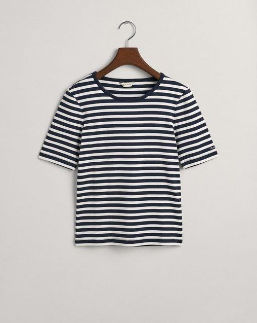 Gant t-Shirt Slim Striped 1x1 Ribbed t-Shirt Set Van 1