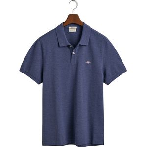 Gant Reg Shield Polo Met Korte Mouwen Blauw Man