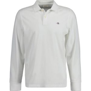 Gant Poloshirt REG SHIELD LS PIQUE RUGGER mit Logotickerei auf der Brust