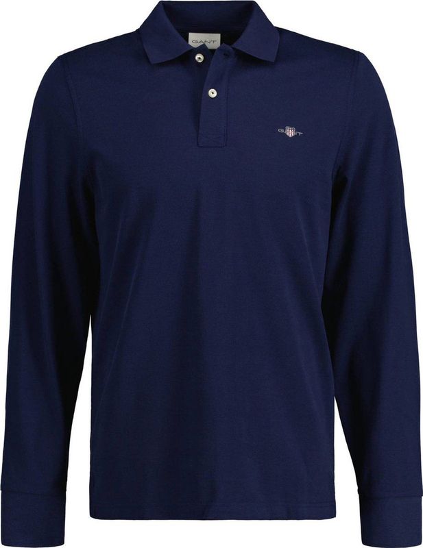 GANT Rugger - Longsleeve - Blauw - Katoen - Casual