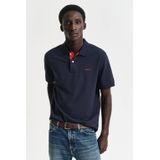 GANT - Contrast Pique Polo - Evening Blue - 96% Katoen, 4% Elastaan