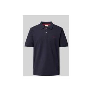 GANT - Contrast Pique Polo - Evening Blue - 96% Katoen, 4% Elastaan