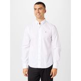 GANT - Overhemd - Katoen - Wit - Slanke Pasvorm