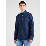 GANT - Overhemd - Blauw - Katoen - Slanke Pasvorm