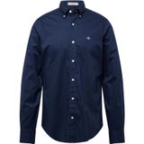 GANT - Overhemd - Blauw - Katoen - Slanke Pasvorm