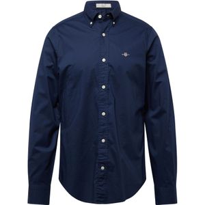 GANT - Overhemd - Blauw - Katoen - Slanke Pasvorm