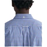 GANT - REG POPLIN Gingham Shirt - Overhemd - Zwart - Standaard