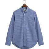 GANT - REG POPLIN Gingham Shirt - Overhemd - Zwart - Standaard