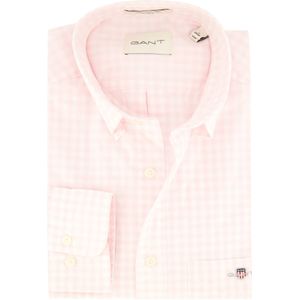 Gant Langarmhemd "REG POPLIN GINGHAM SHIRT", mit Logostickerei auf der Brust