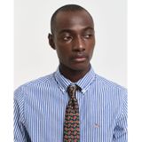 GANT - Overhemd - Katoen - Blauw - Garengeverfde Strepen