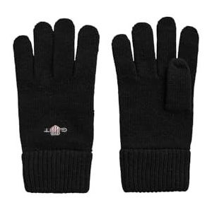 GANT Shield Wool Gloves Uniseks, Zwart, Eén maat