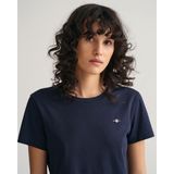 GANT - Basist-shirt - Katoen - Korte Mouwen - Ronde Hals - Geborduurd Schildgrafiek