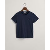 GANT - Basist-shirt - Katoen - Korte Mouwen - Ronde Hals - Geborduurd Schildgrafiek