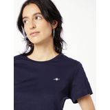 T-shirt - Effen - Jersey - Normale Pasvorm - Kwartmouw