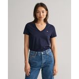 Gant T-Shirt "REG SHIELD KA V-NECK T-SHIRT", mit einer kleinen Logostickerei auf der Brust