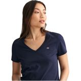 GANT - Shield - T-shirt - Zwart - Katoen - V-hals